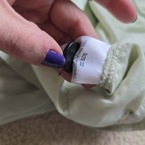 NWT Addition Elle 100% Tencel Lyocell Mint Shorts Size Plus 22 3X - Picture 4 of 8